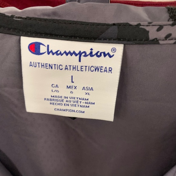 NWT💗🆕 Champion Mens Camo 1/2 Zip HOODED PULLOVER L - Picture 2 of 12